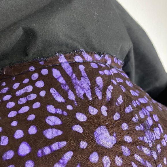 Purple Ankara XL 1X Peplum Top Tunic Jacket Dress Batik Art To Wear Handmade - Picture 5 of 13